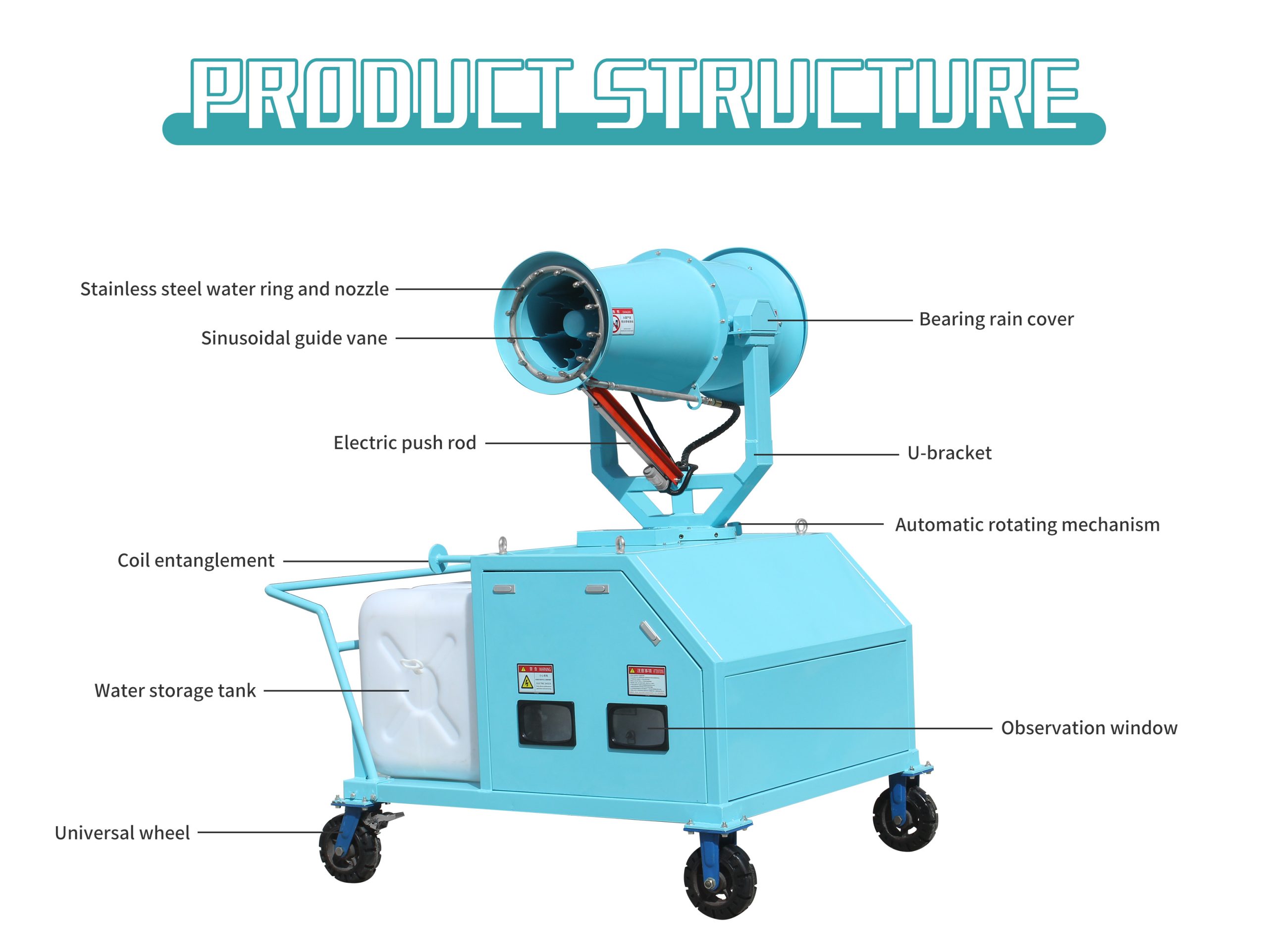 COOLING HAND-PUSH FOG CANNON MACHINE ZT-30