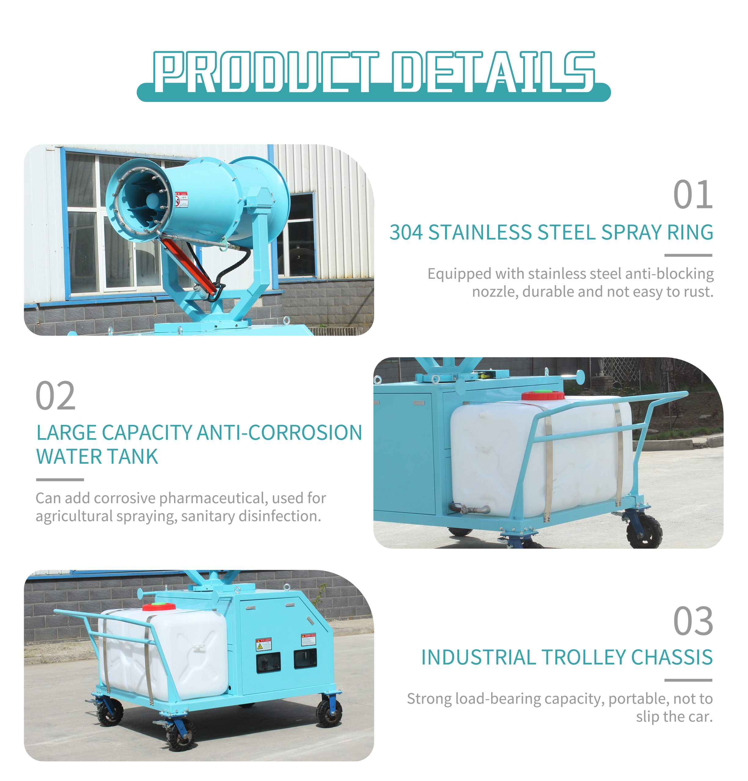 COOLING HAND-PUSH FOG CANNON MACHINE ZT-30