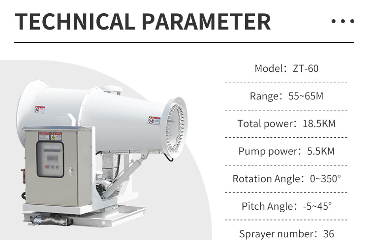 COOLING AUTOMATIC FOG CANNON MACHINE ZT-60