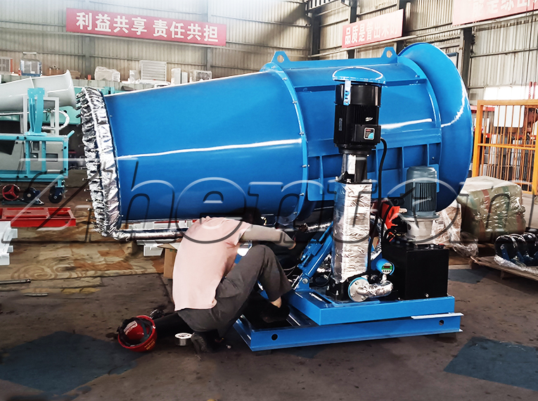 Stopping Work In 40°C Heat In An Grain Yard?Intelligent Mist Cannon Machine Cooling 8 ℃ To Protect The Work Schedule