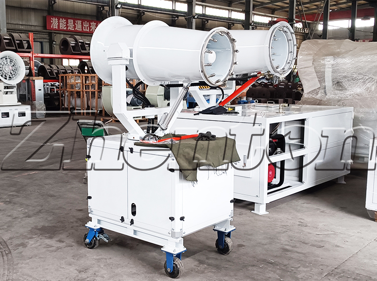What are all the steps to automate the operation of a mobile fog cannon?