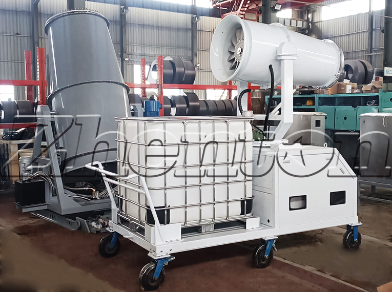 Long-Range Industrial Fog Cannon Machine—Dust Control For Material Yard Crushing