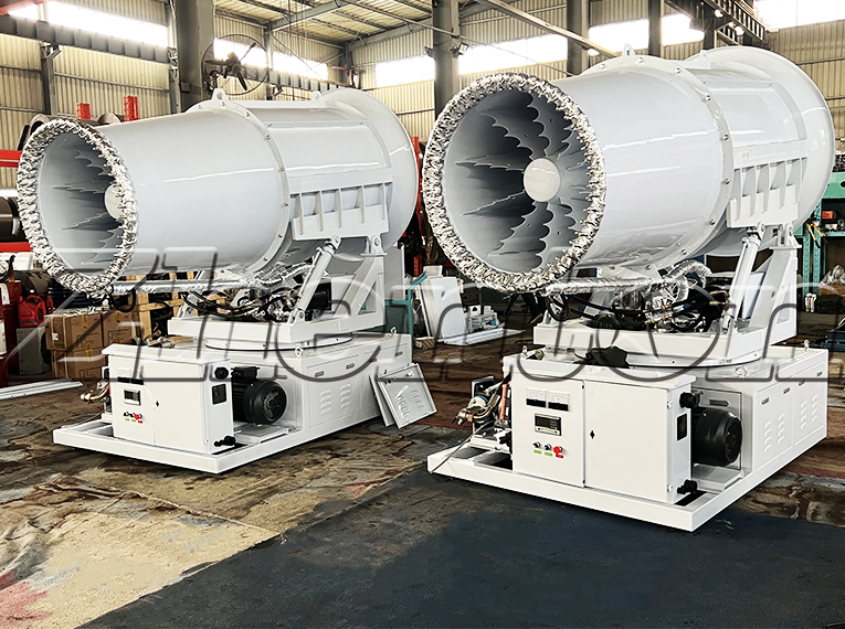 What is the installation method for a vehicle-mounted China fog cannon on a water truck?
