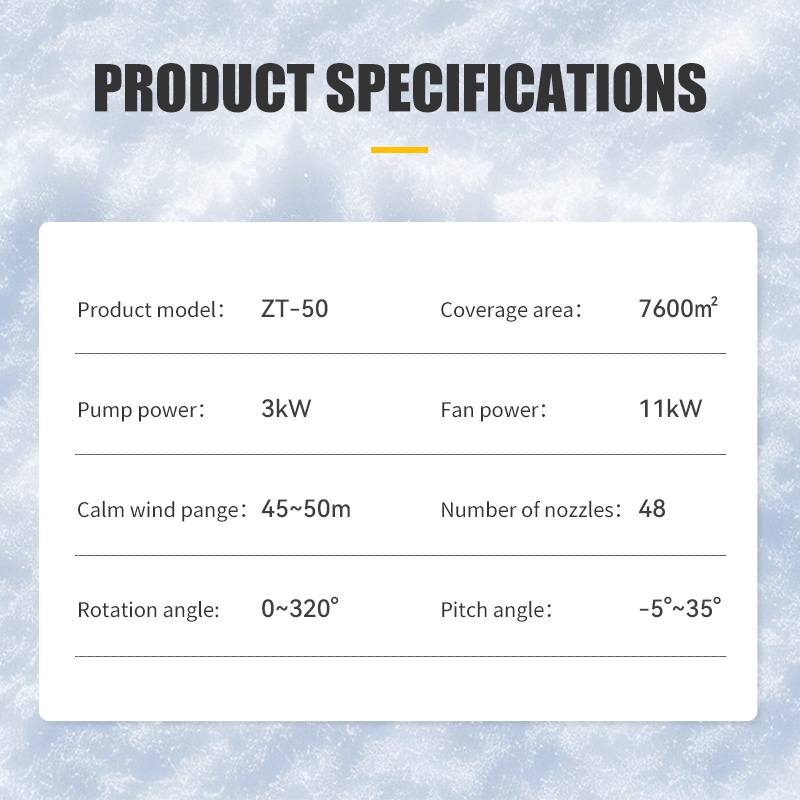ZT-50 Fog Cannon Machine with Winter Snowmelt