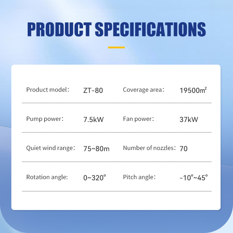 Greenhouse Snow Fog Cannon Machine ZT-80