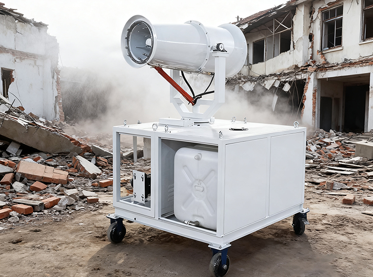Dust Control Solution for House Demolition: The Application and Advantages of Mist Fog Cannons